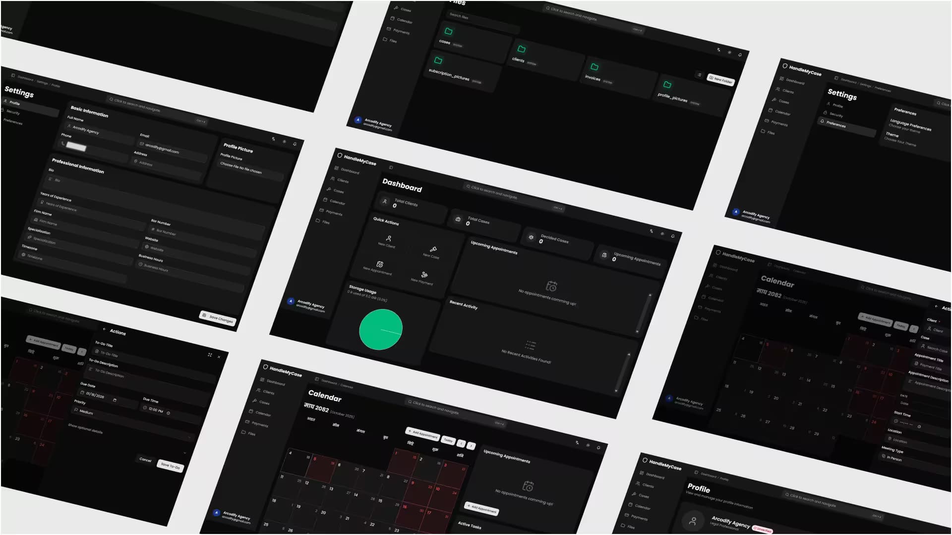 Handle My Case Dashboard