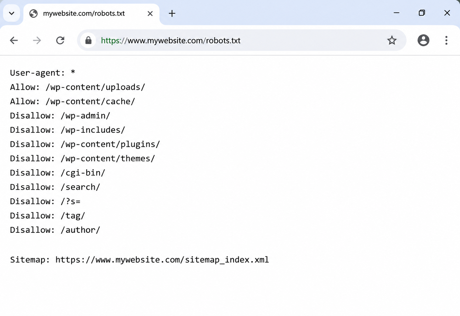 Robots.txt example after WordPress migration