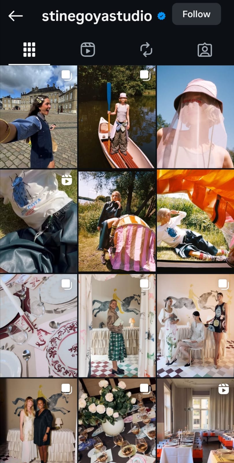 Tiffany & Co. monochromatic Instagram grid example